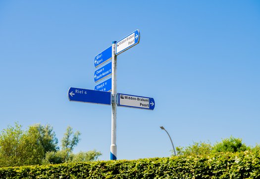 blauwe wegwijzers
