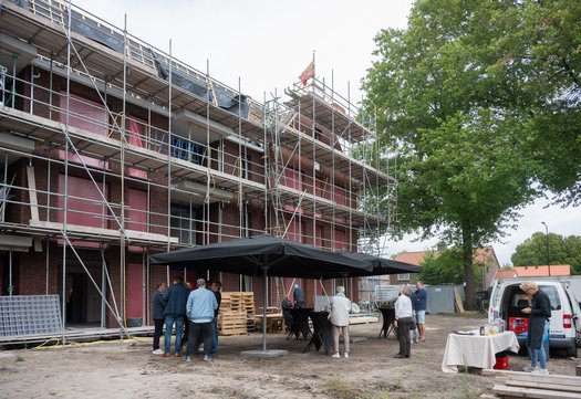 publiek en bouw vanaf grond