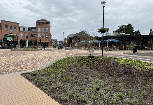 Wilhelminaplein met zicht op Laverije